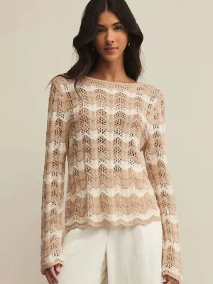 {Z Supply} Azura Stripe Crochet Sweater