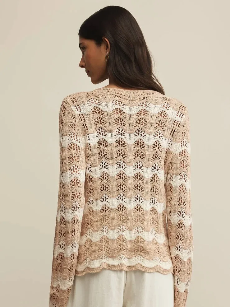 {Z Supply} Azura Stripe Crochet Sweater