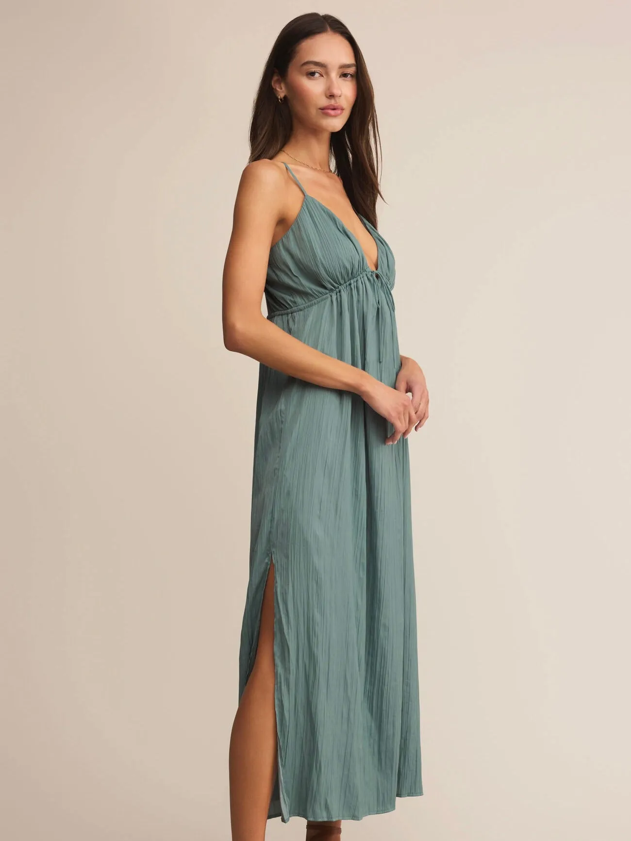 {Z Supply} Manon Satin Maxi Dress